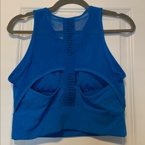 Lululemon Athletica Poolside Blue Crop Sports Bra, Size 12, EUC, Like New